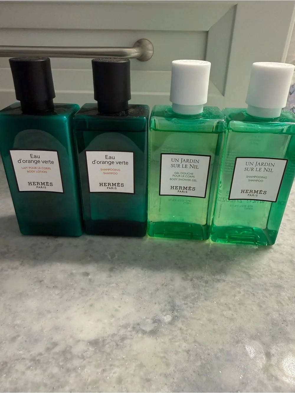 Hermés Bath & Body Set - Green Eau d'Orange Verte & Un Jardin sur le Nil